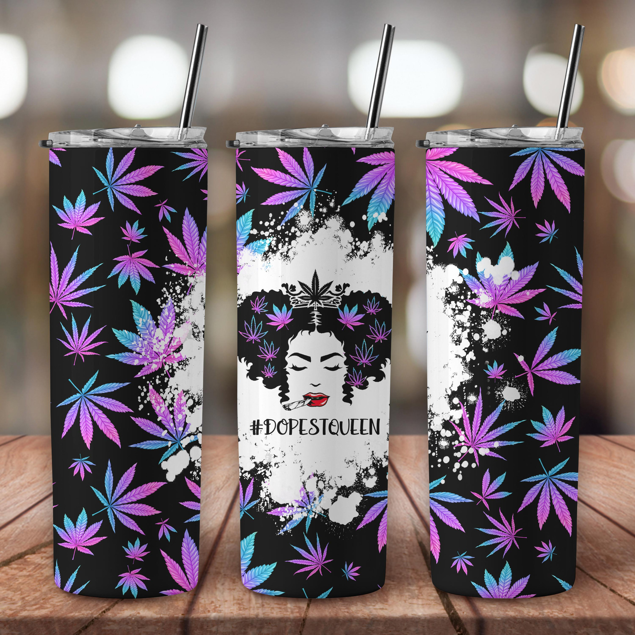 Dopest Black Queen Stainless Steel Skinny Tumbler