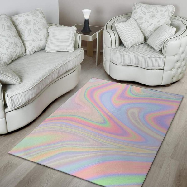 Trippy Holographic Area Rug