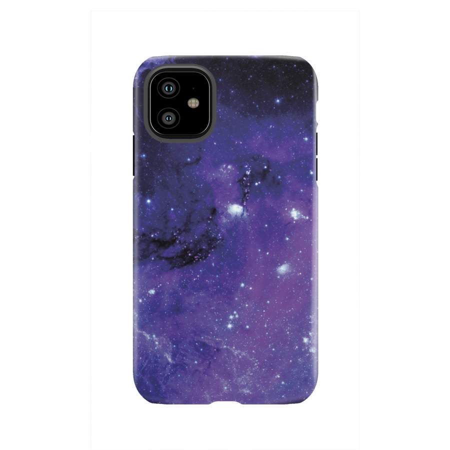 Purple Stars Nebula Galaxy Space Print Tough Phone Case