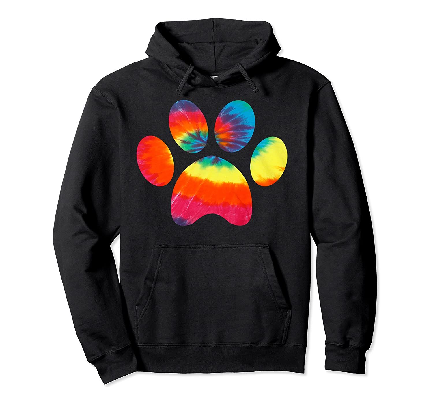 Tie Dye Animal Cat Dog Paw Print | Pet Lover Hoodie Gift, T-Shirt, Sweatshirt, Tank Top, Racerback, Dolman