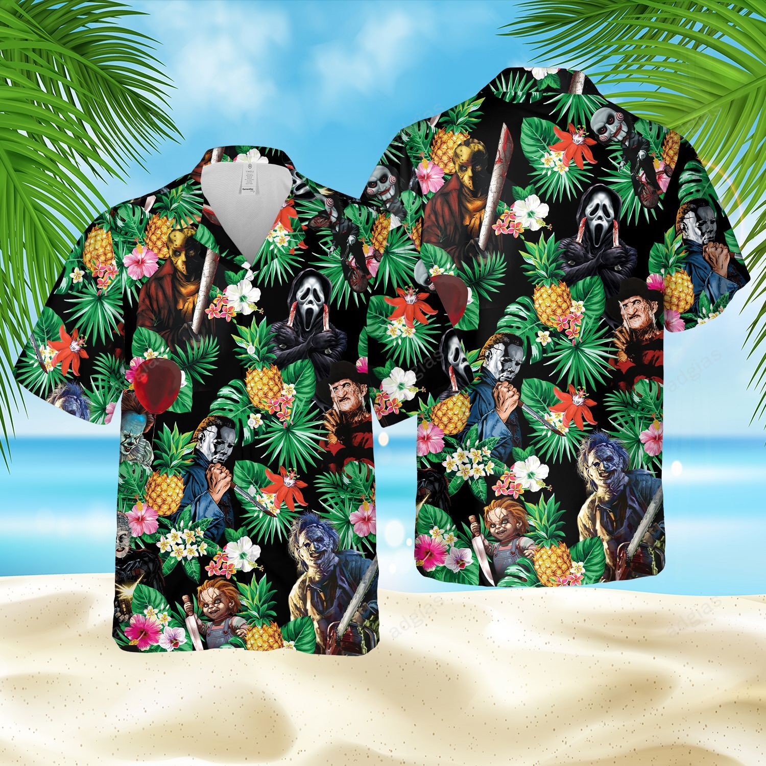 Horror Characters Hawaiian Style Outfit Ha93816