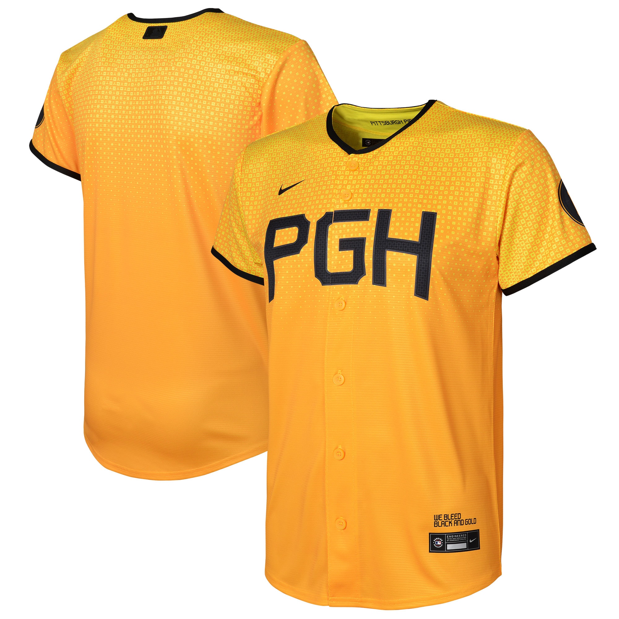 Youth Pittsburgh Pirates  Gold 2023 City Connect Jersey