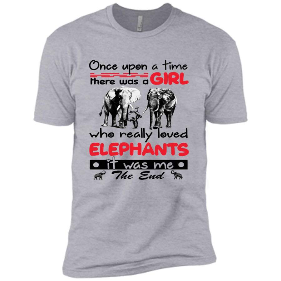 Once Upon A Time There Was A Girl Who Really Loved Elephants It Was Me W – Canvas Unisex USA Shirt