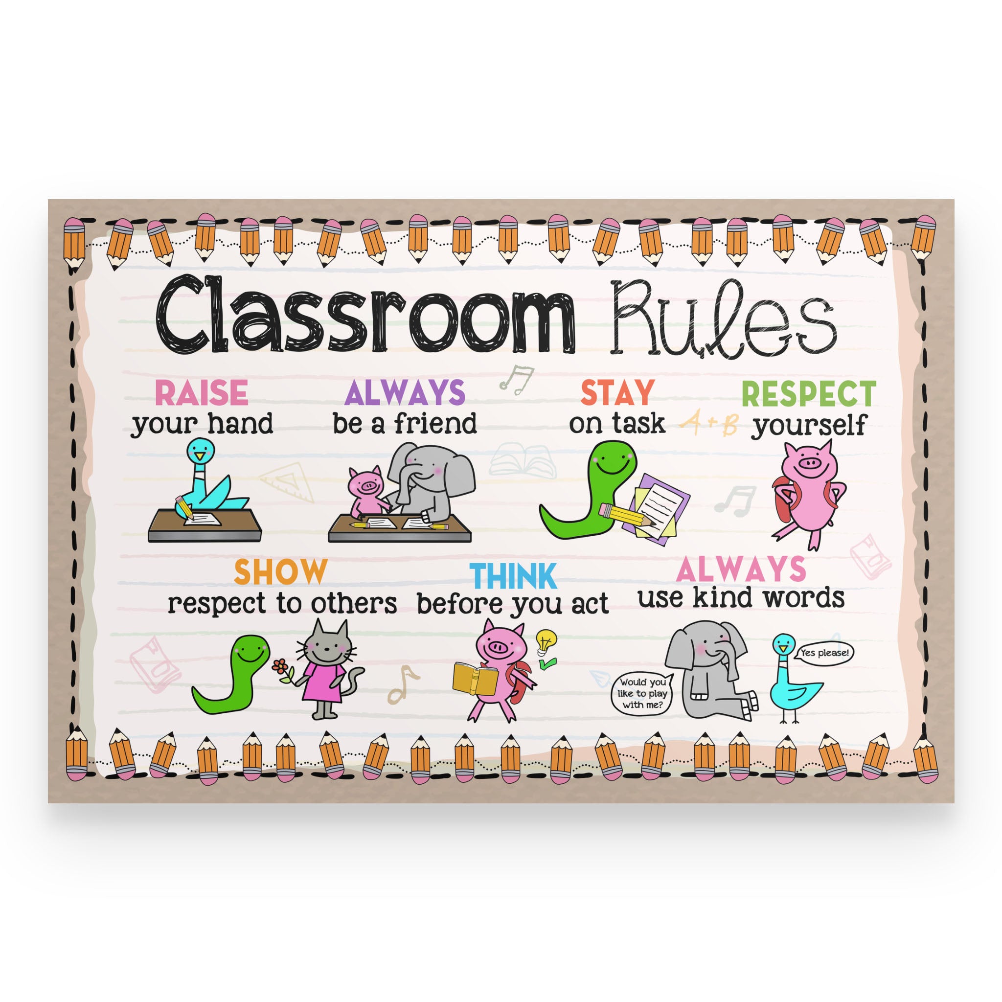 Classroom Rules Poster Premium Poster Poster Art Design 