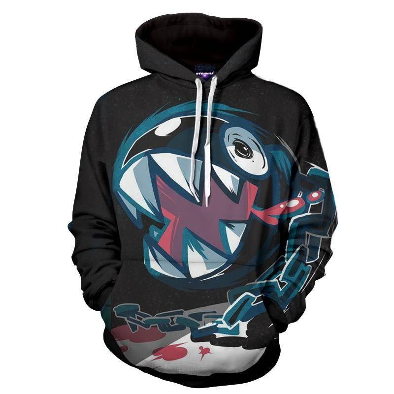 Super Mario Bullet Bill Shark Teeth Dope Artwork Hoodie