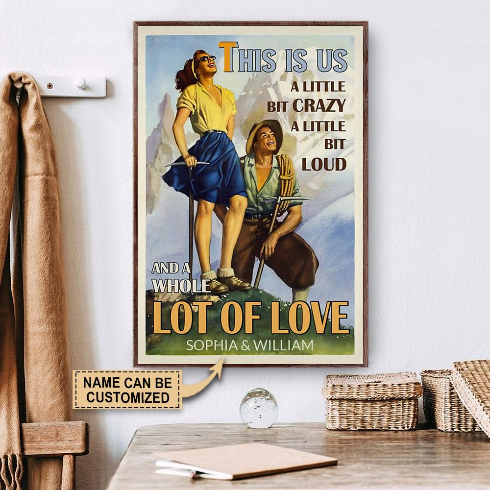 Personalized Canvas, Custom Canvas Prints Climbing Couple Retro This Is Us Poster Print, Canvas Poster Wall Art, Canvas Print Wall Decor