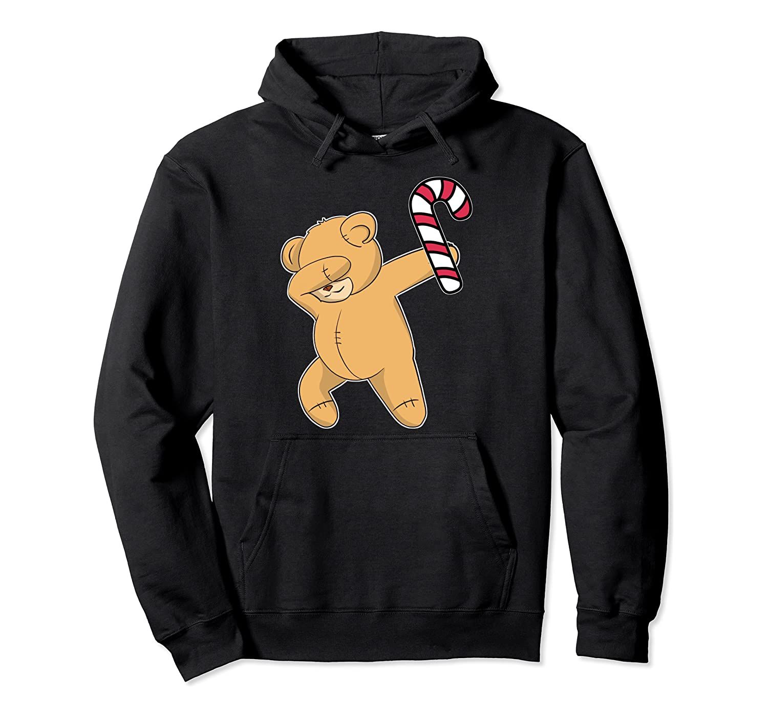 Christmas Dabbing Teddy Bear Candy Cane Dance Gift Pullover Hoodie T-Shirt, Sweatshirt, Tank Top