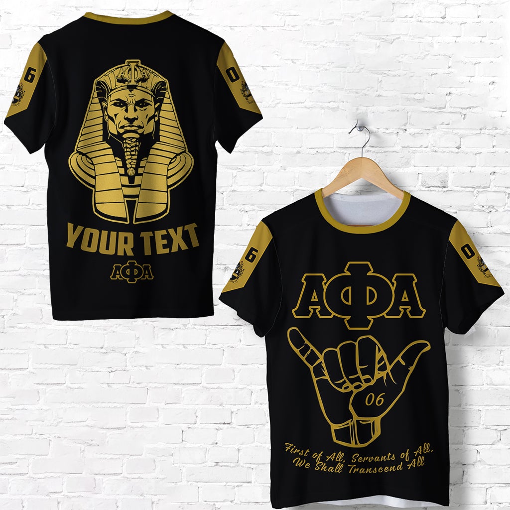 (Custom Personalised) Alpha Phi Alpha Motto T Shirt Hand Sign And Great Sphinx Lt13