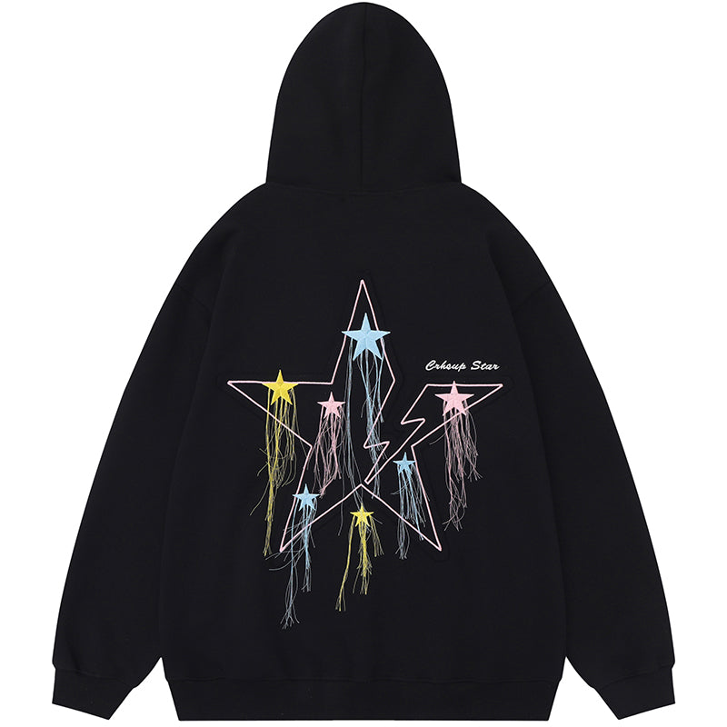 Lemandik Fall Zipper Hoodie Star Patch