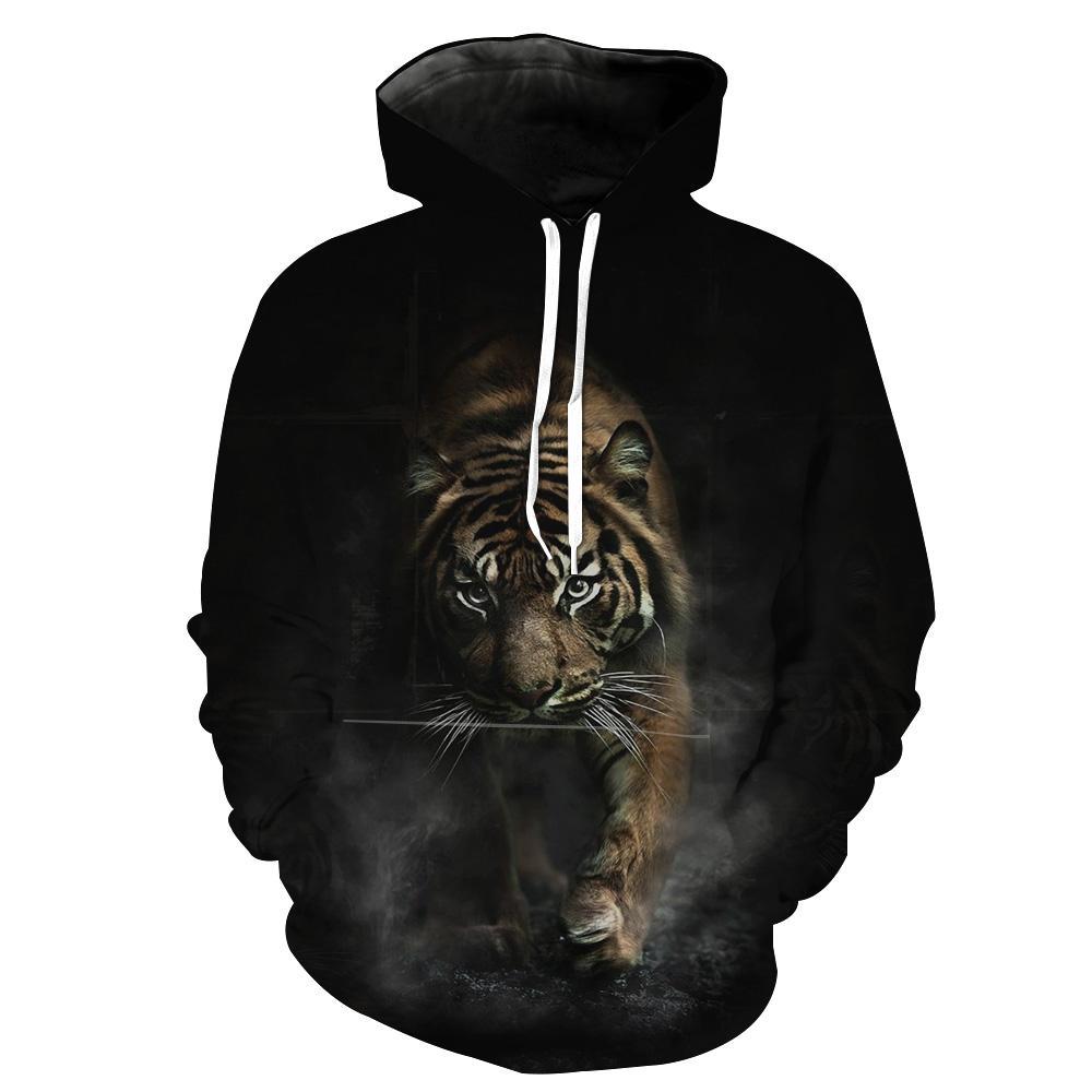 Crouching Tiger Hoodies – Pullover Black Tiger Hoodie