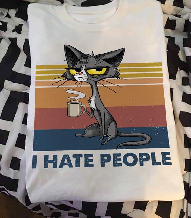 Grumpy Cat I Hate People Funny Vintage Standard Men T-shirt