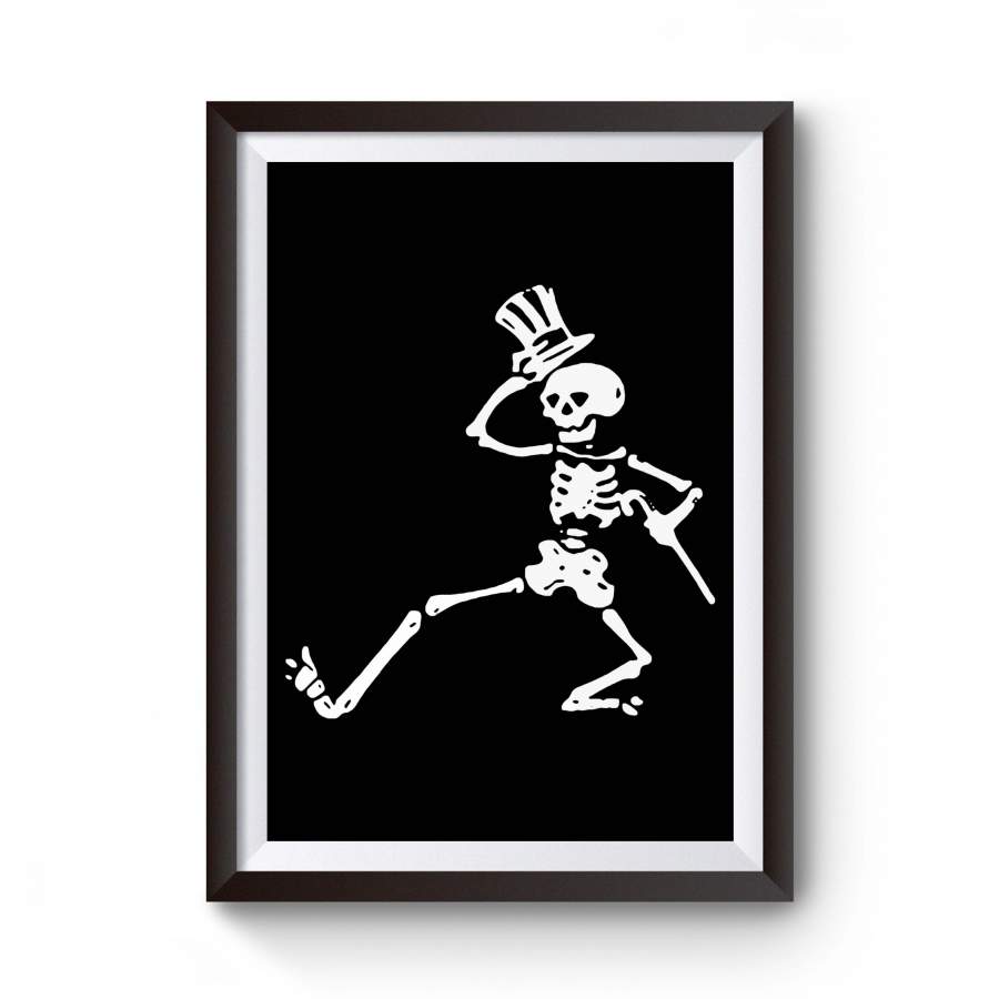 Grateful Dead Head Fan Dancing Skeleton Shakedown Street Halloween Poster