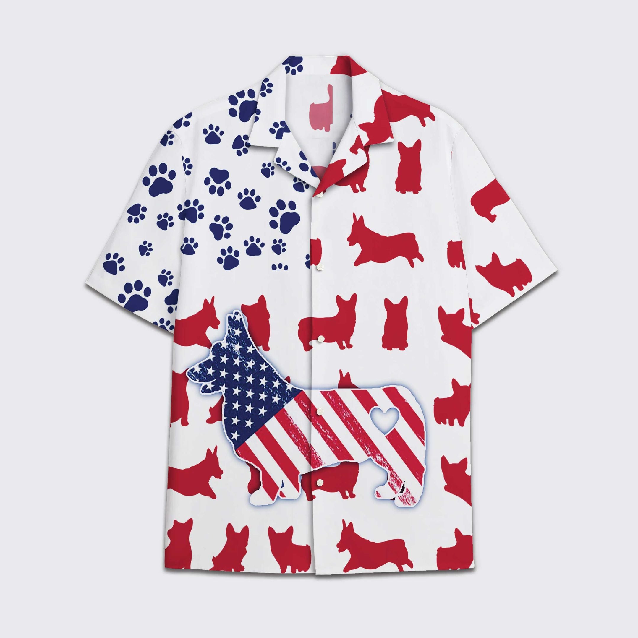 Hawaii Shirt America Corgi Flag Hawaii For Hawaii Aloha Ha21403