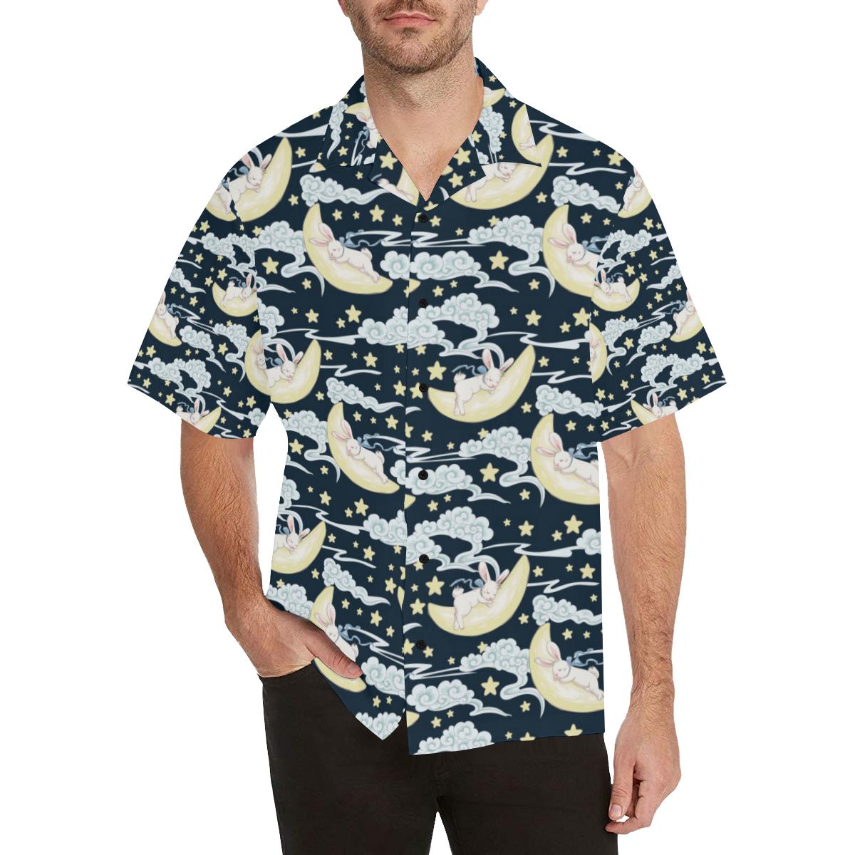 Rabbit Sleeping Pattern Print Design Rb08 Hawaiian Shirt