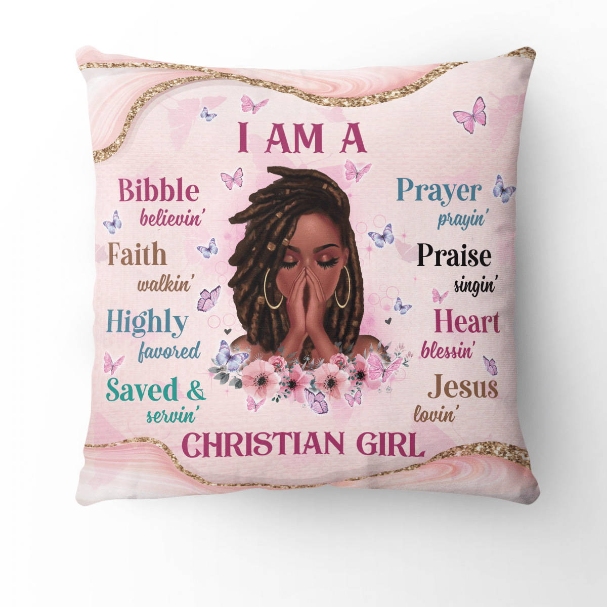 Pillow Case For Black Girl Pillow Case I Am A Christian Girl Pillow Case