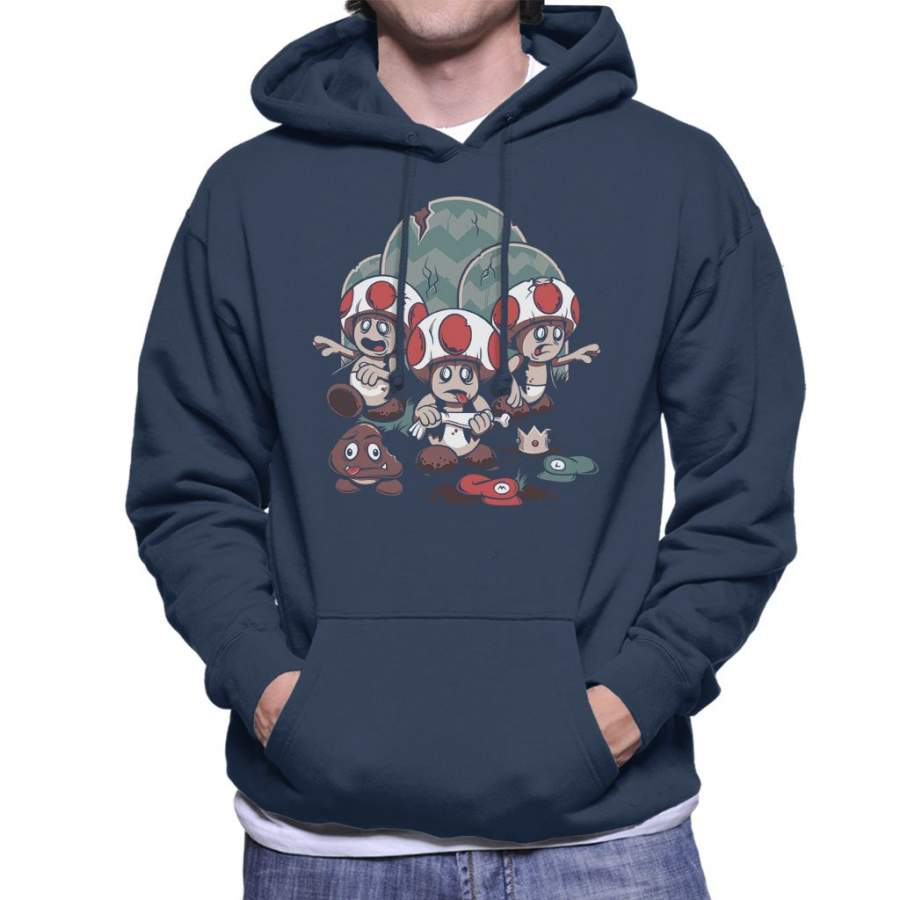 Super Mario Zombie Mushrooms Men’s Hooded Sweatshirt