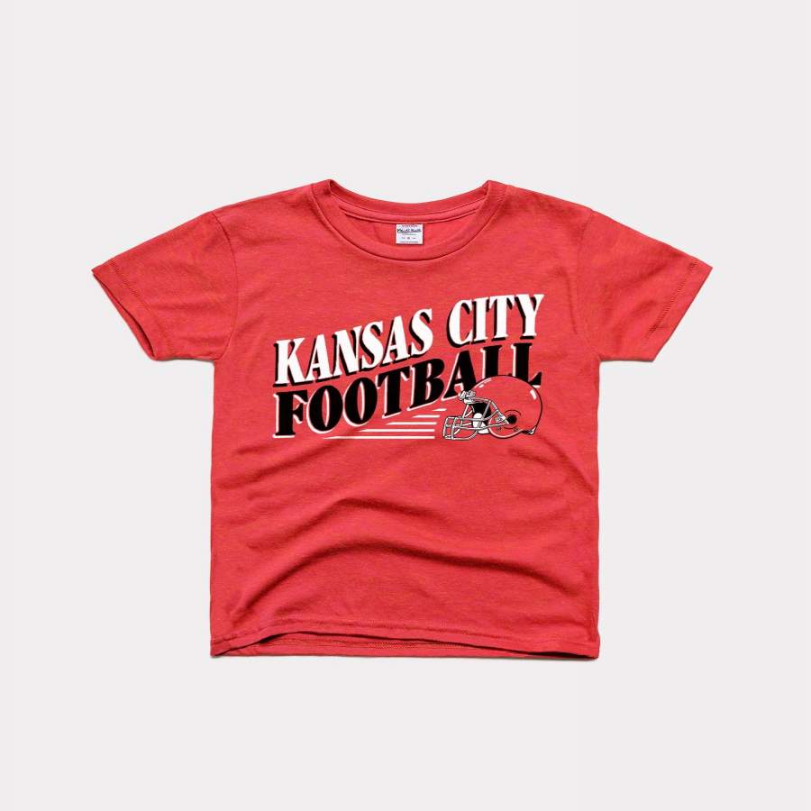 Kids Kansas City Football Vintage Red Arrowhead T-Shirt