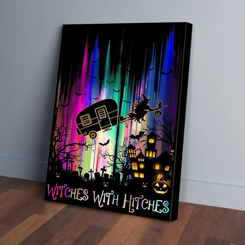 Witches With Hitches Camping Halloween Canvas And Poster, Canvas Prints, My Poster Wall, Canvas Wall Art, Wall Decor Visual Art, Halloween Gift, Happy Halloween