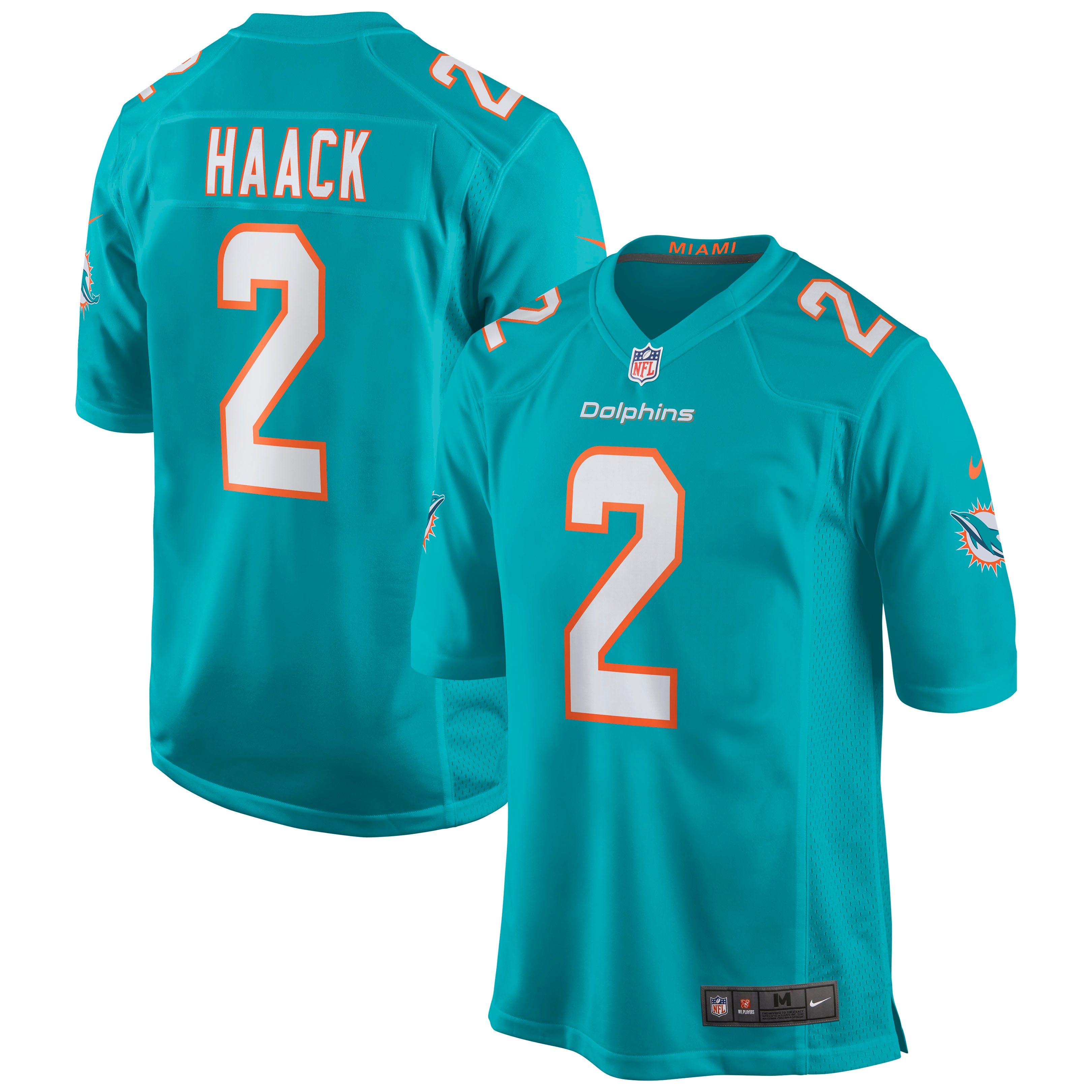 Matt Haack Miami Dolphins Game Jersey – Aqua