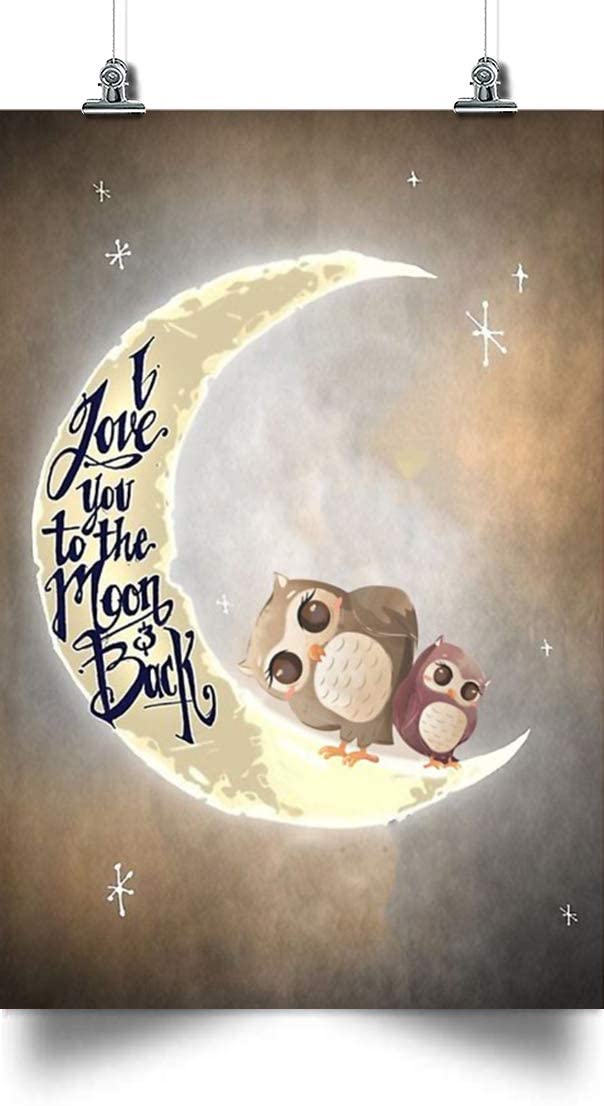 Vertical Poster – Owls I Love You To The Moon And Back – Home Decoration Poster, Wall Poster, Home And Room Decoration, Gifts For Friends And Relatives, Souvenirs.