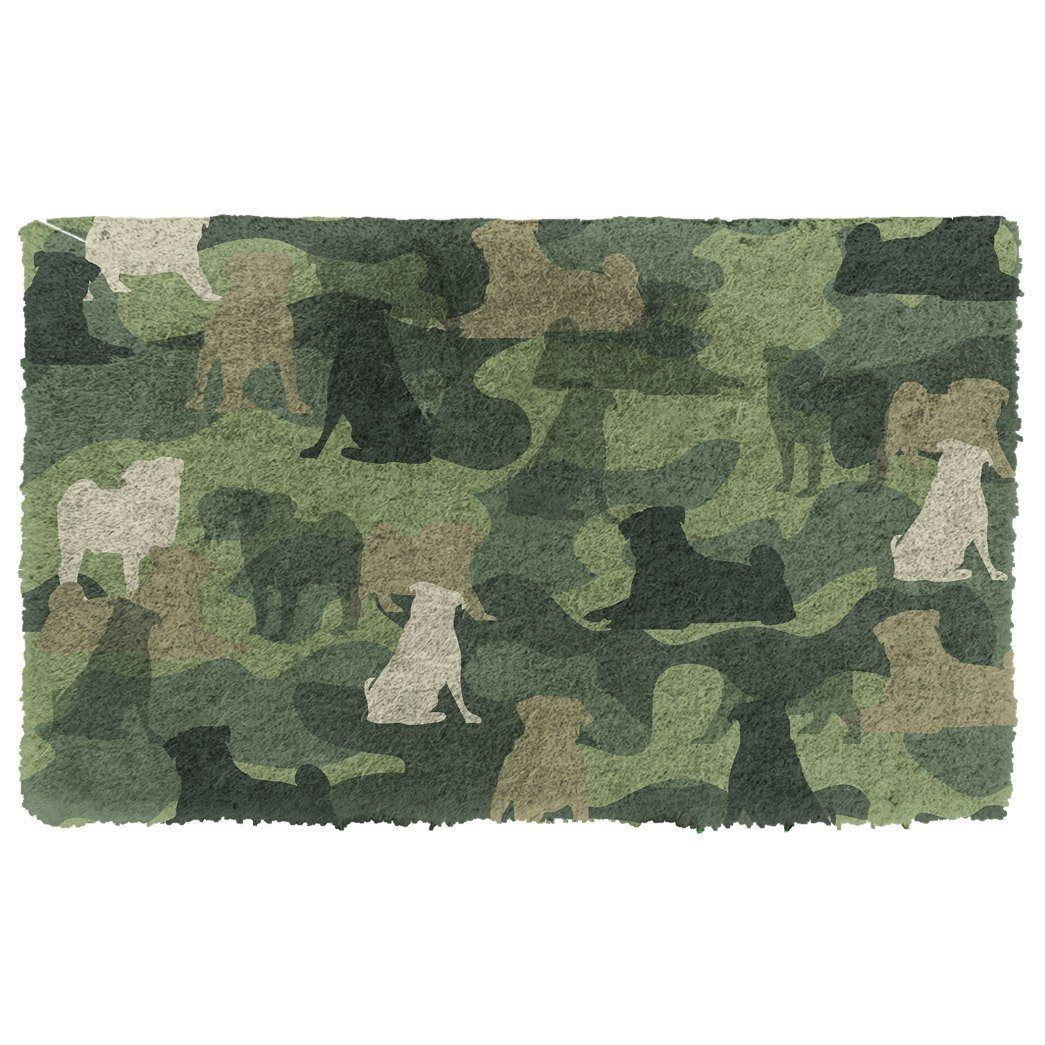 Gearhumans 3D Pug Camo Doormat