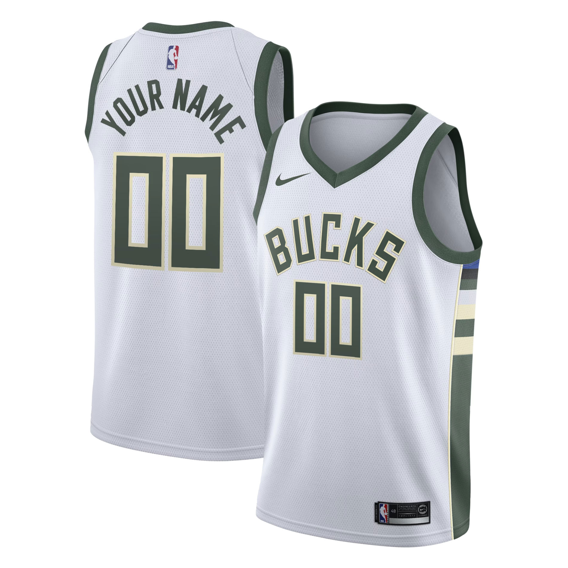 Milwaukee Bucks Swingman Custom Jersey White – Association Edition