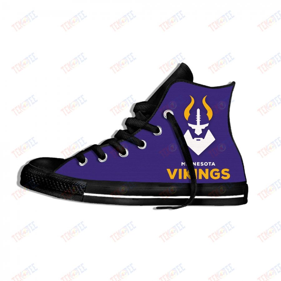 Mens Womens Minnesota Vikings High Top Canvas Shoes Vikings Sneakers Tennis Shoes 3D Printable Nice And Comfortable TMT531