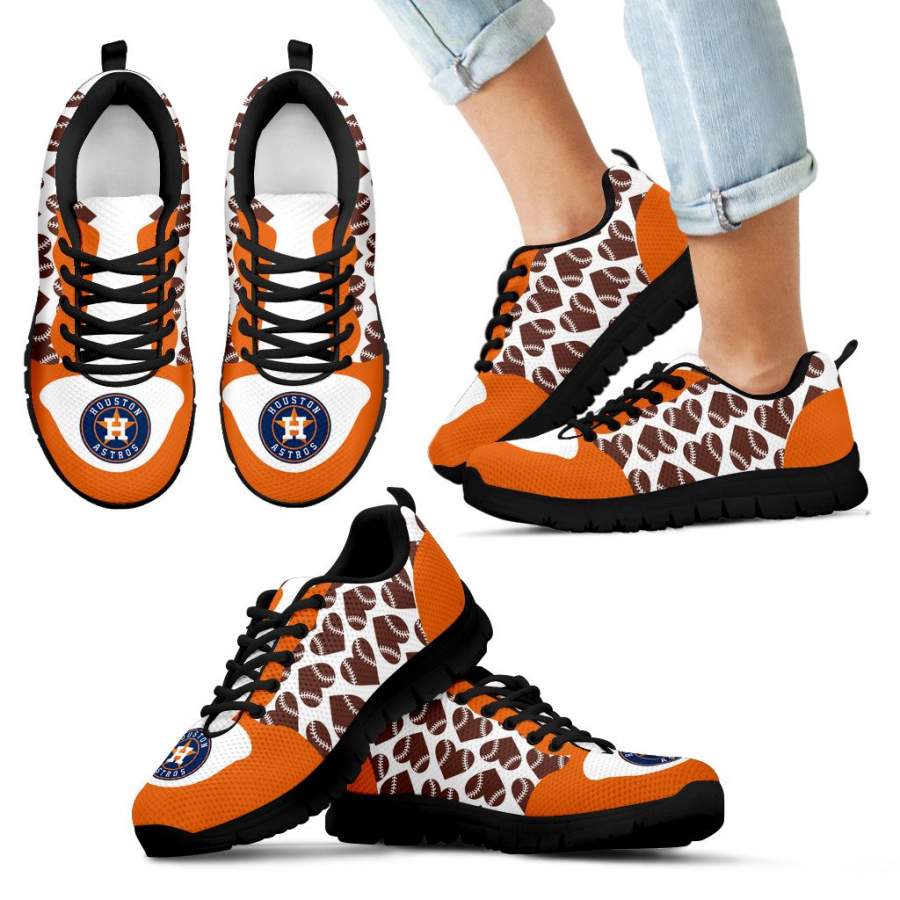 Great Football Love Frame Houston Astros Sneakers