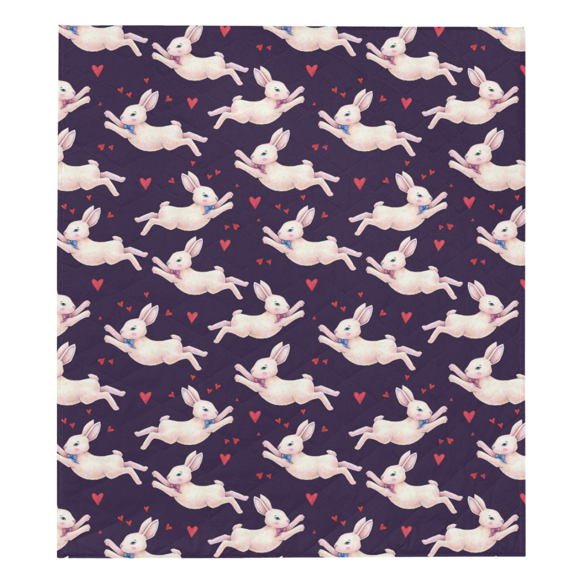 Rabbit Pattern Print Design Rb016 Premium Quilt