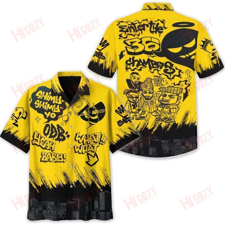 Wu Tang Hawaii Enter The 36 Chambers Clan Yellow Hawaii Shirt Ha48402