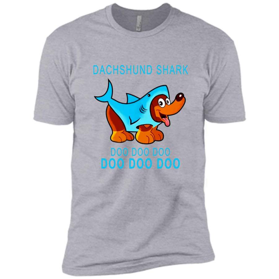 Dachshund Shark Doo Doo Doo – Canvas Unisex USA Shirt