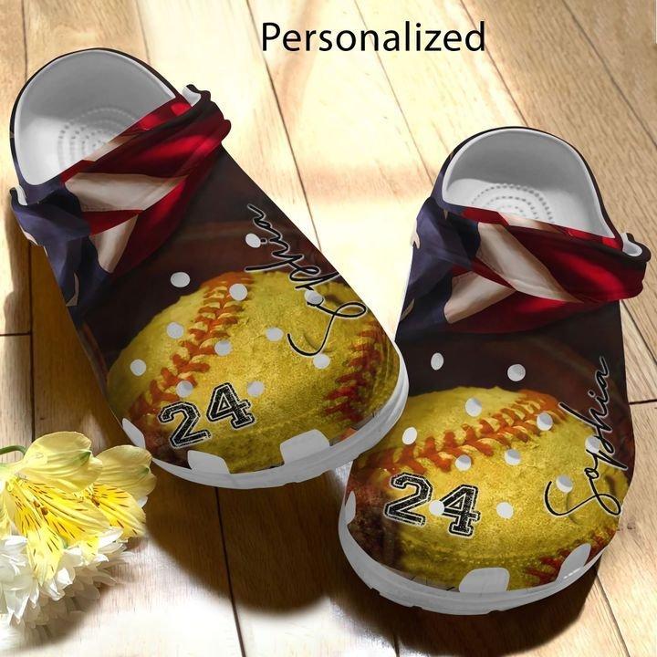 Softball Personalized Personalize Clog, Custom Name, Text, Fashion Style For Women, Men, Kid, Print 3D Softball Lovers 16