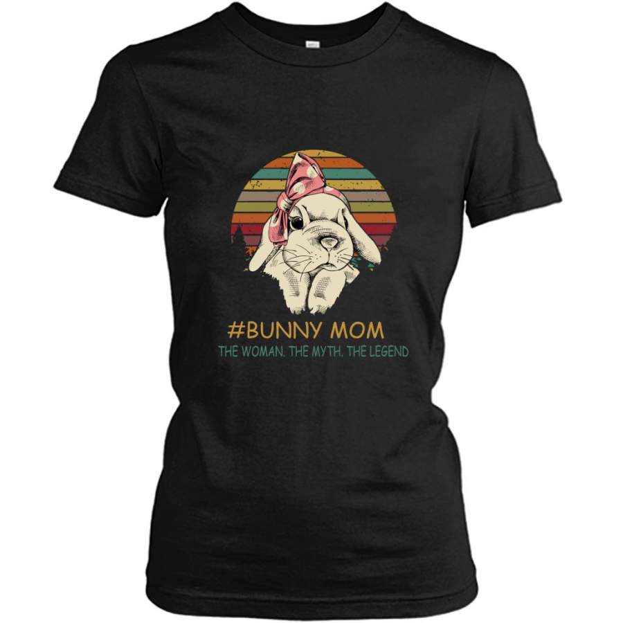 Bunny Mom The Woman They Myth The Legend, Classic Vintage Retrp – Gildan Women Shirt