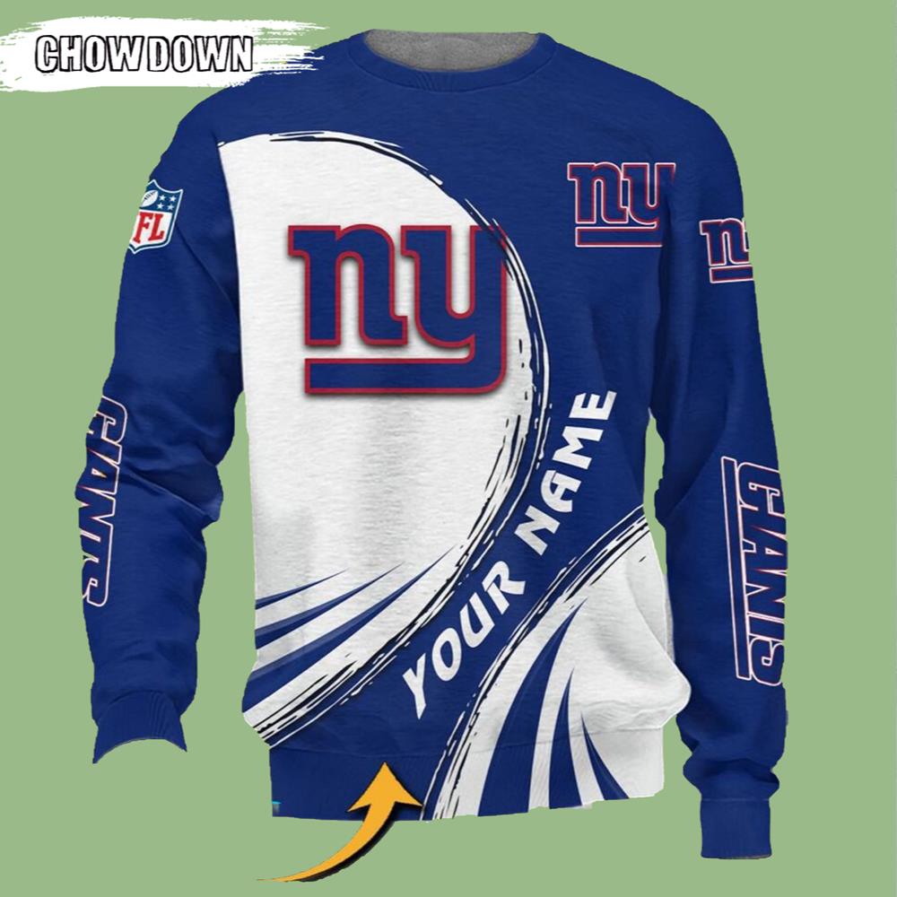 New York Giants Custom Name New York Giants Gift For Fan Ugly Wool Sweater Christmas