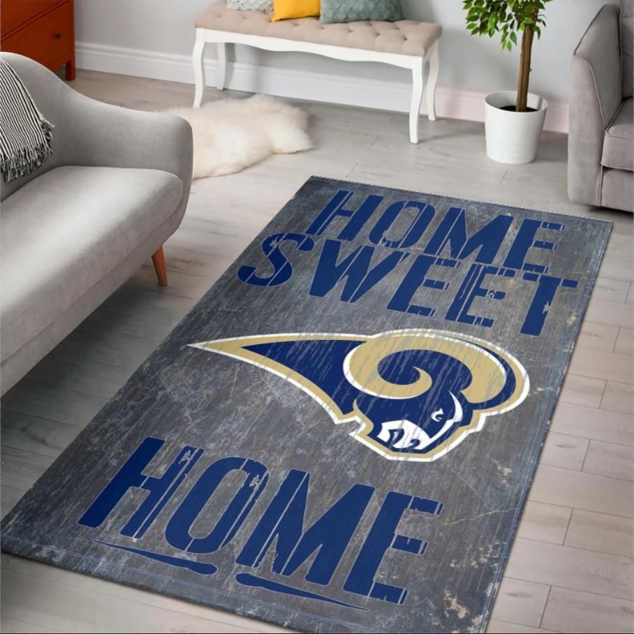 Los Angeles Rams Area Rug Rugs For Living Room Rug Home Decor American football team for FAN