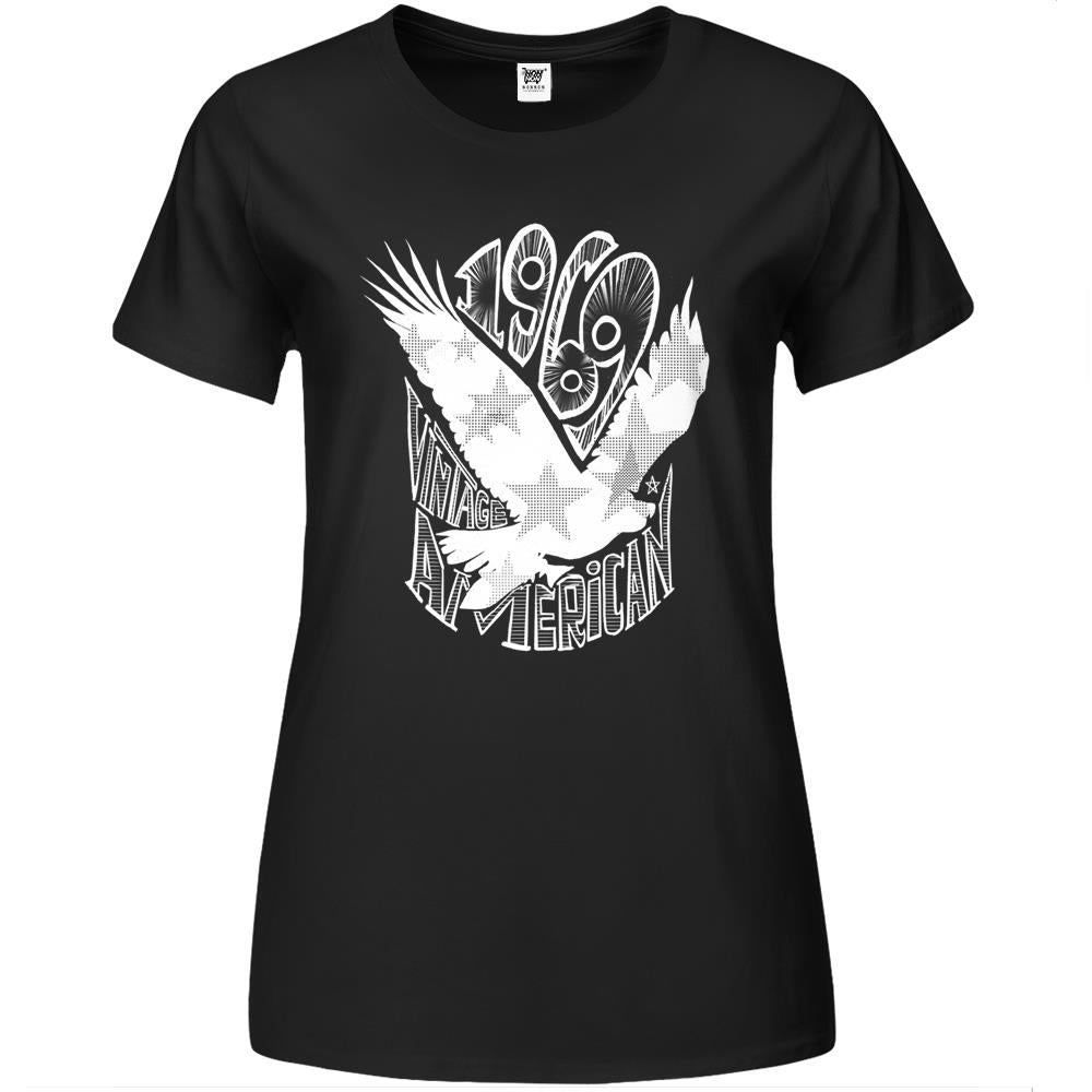 1969 Birthday Eagle Vintage American Premium Womens Tshirts