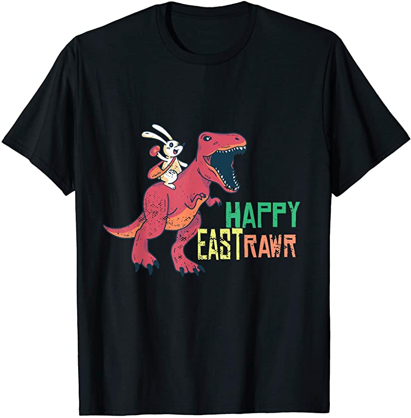 Cool Fun Happy Eastrawr T Rex Easter Bunny Egg Funny Costume T-Shirt