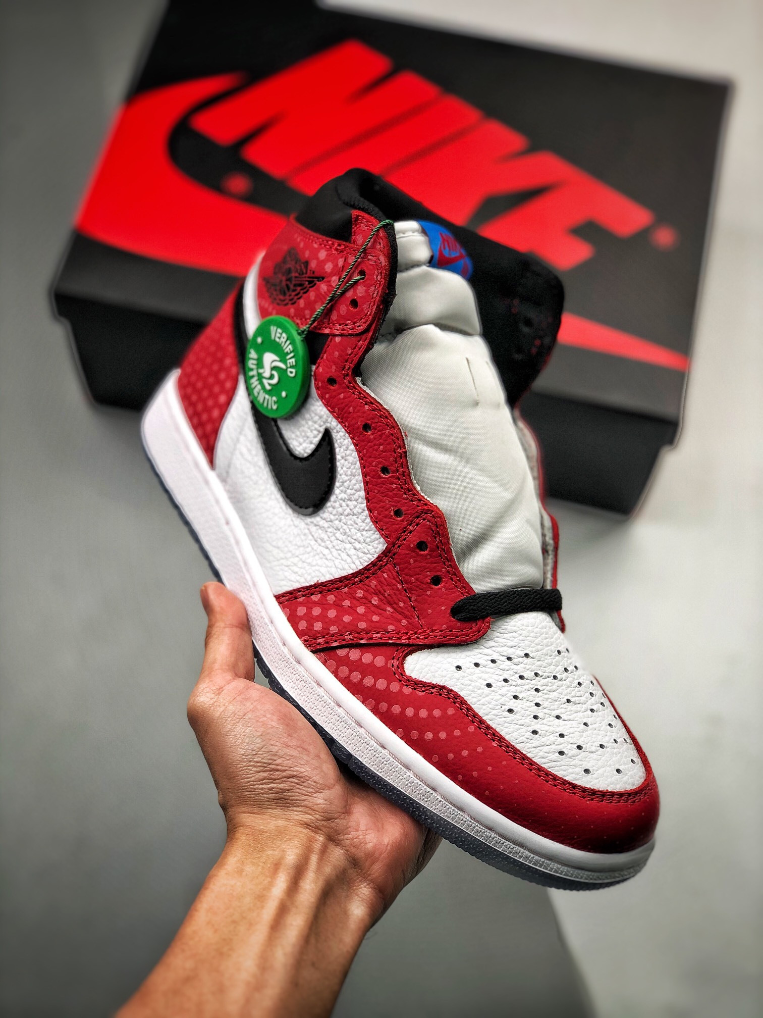 JD 1 Retro High OG Origin Story Gym RedBlack-White-Photo Blue 5341512