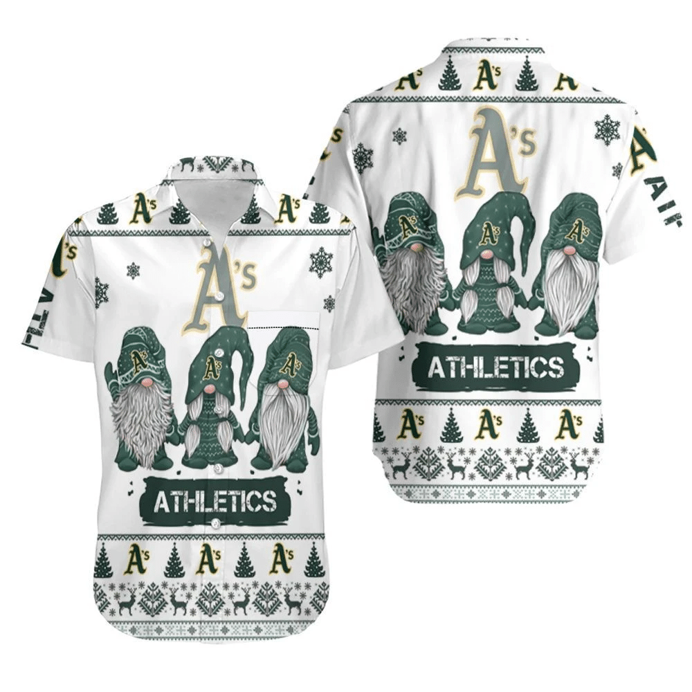 Christmas Gnomes Oakland Athletics Ugly Sweatshirt Hawaii Shirt Combo Beach Ha63819