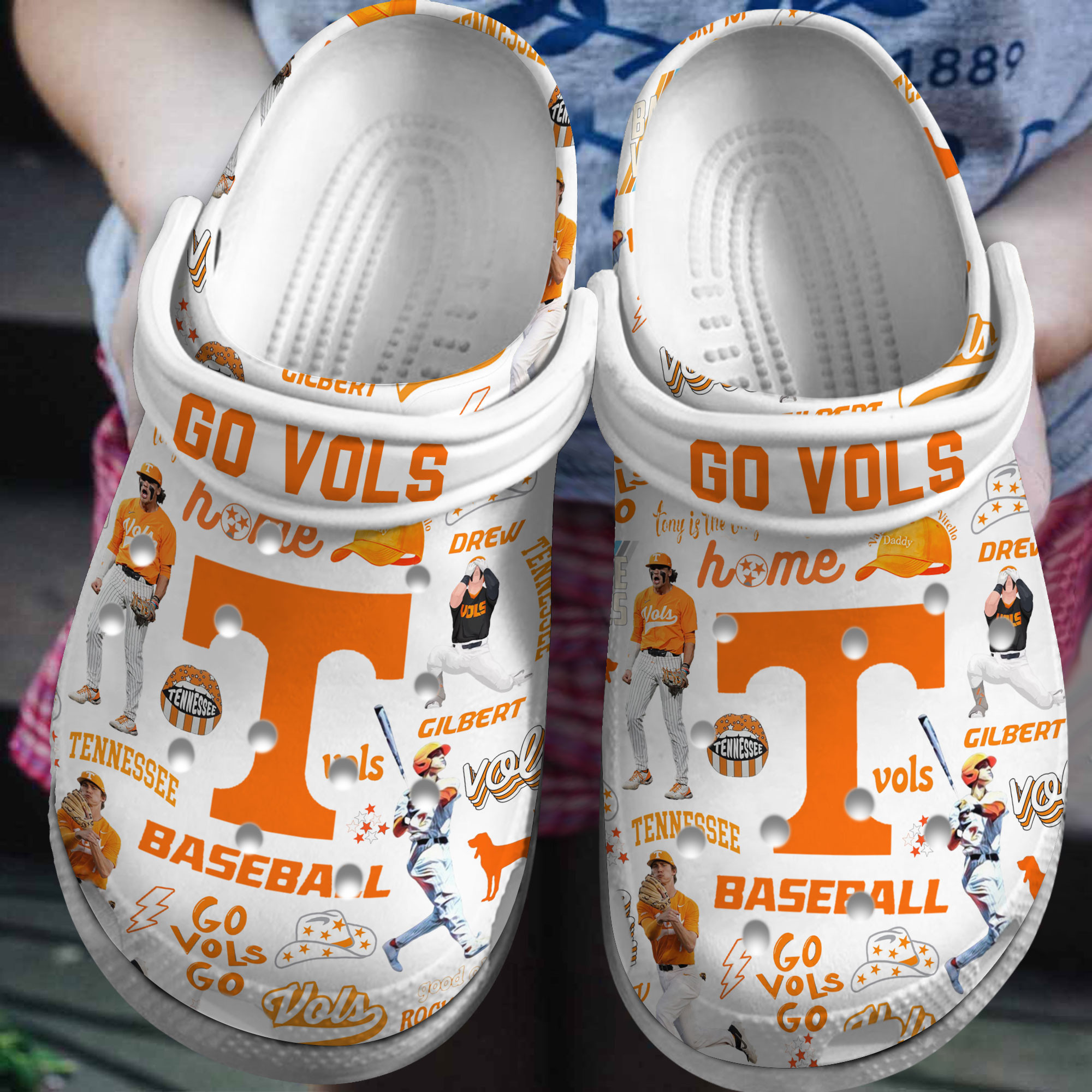 Premium Tennessee Volunteers NCAA Sport Crocs Crocband Clogs Shoes Comfortable For Men Women and Kids