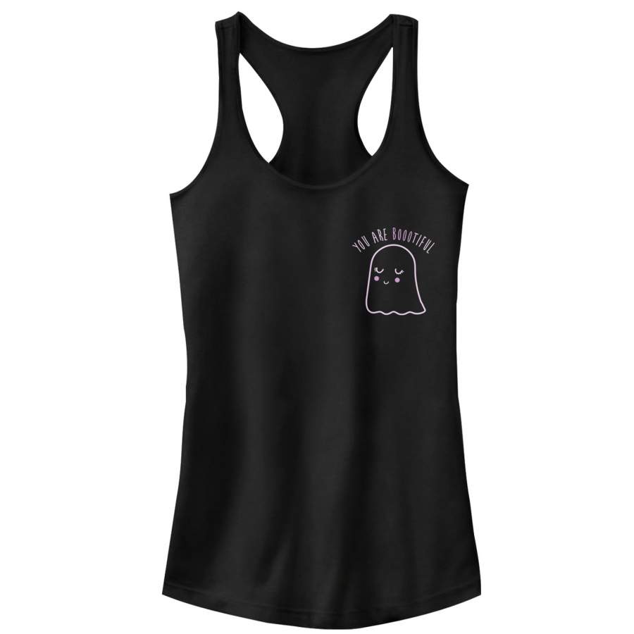 CHIN UP Junior’s Halloween You Are Bootiful Ghost  Racerback Tank