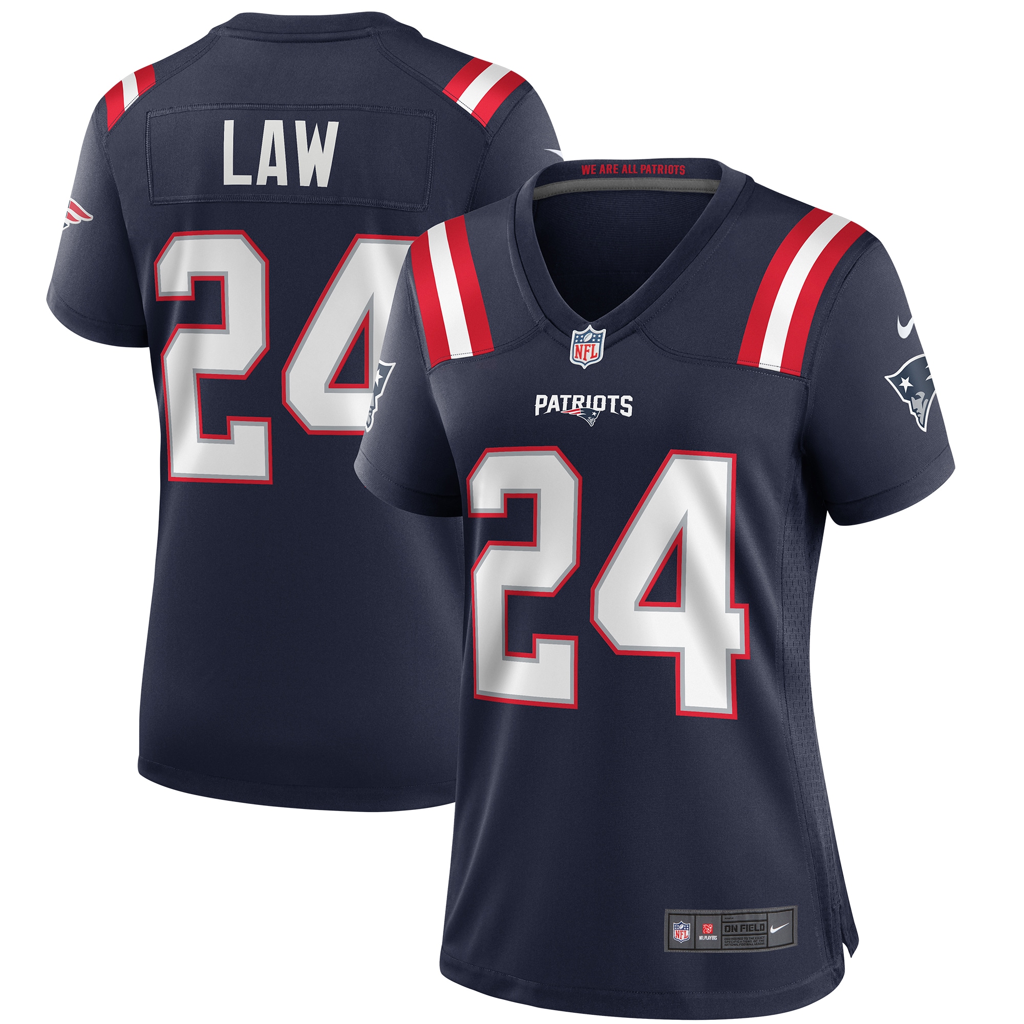 Ty Law New England Patriots Women's Game Retired Player Jersey – Navy