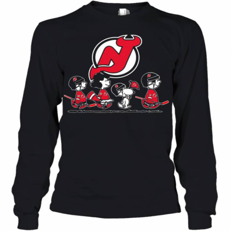 The Peanuts New Jersey Devils Hockey Logo Youth Long Sleeve