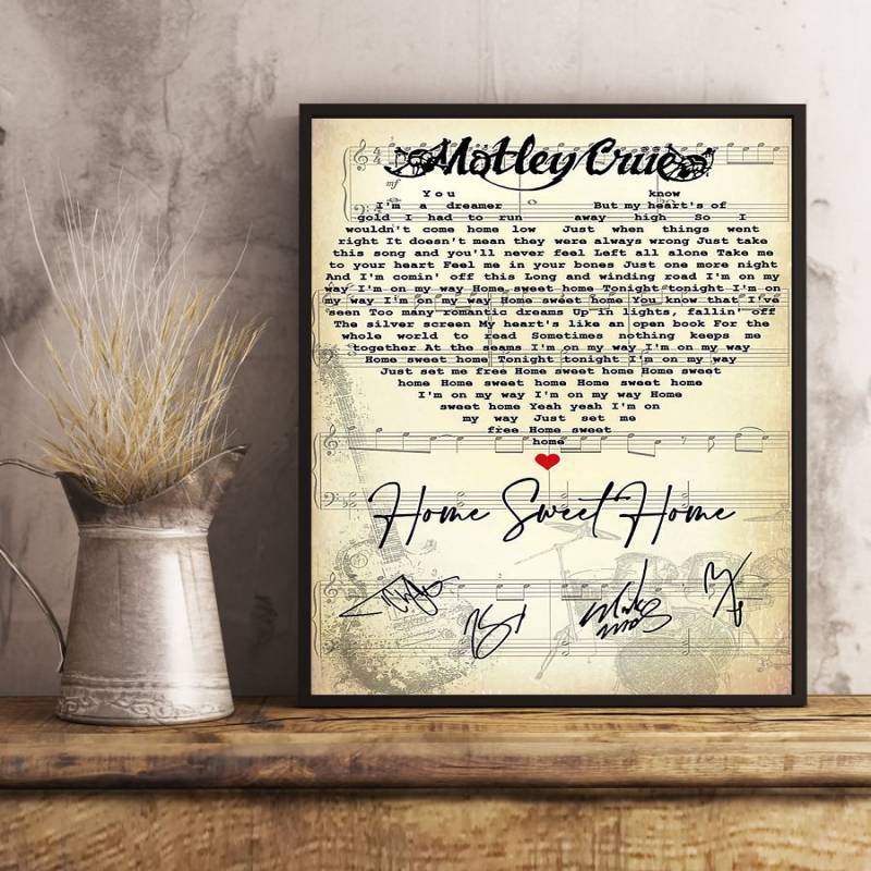 Home Sweet Home Motley Crue Poster & Canvas