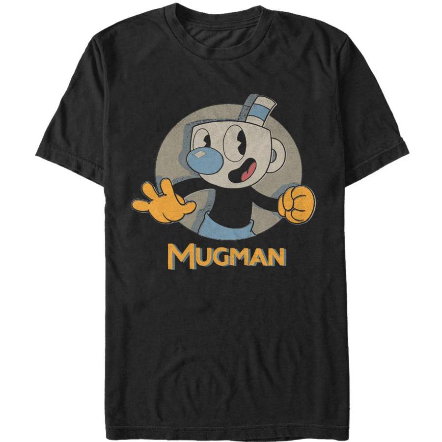 Cuphead Men’s Mugman Portrait Circle T-Shirt