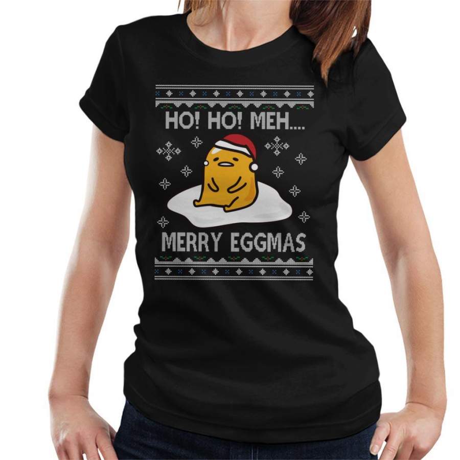 Gudetama Ho Ho Meh Christmas Knit Women’s T-Shirt