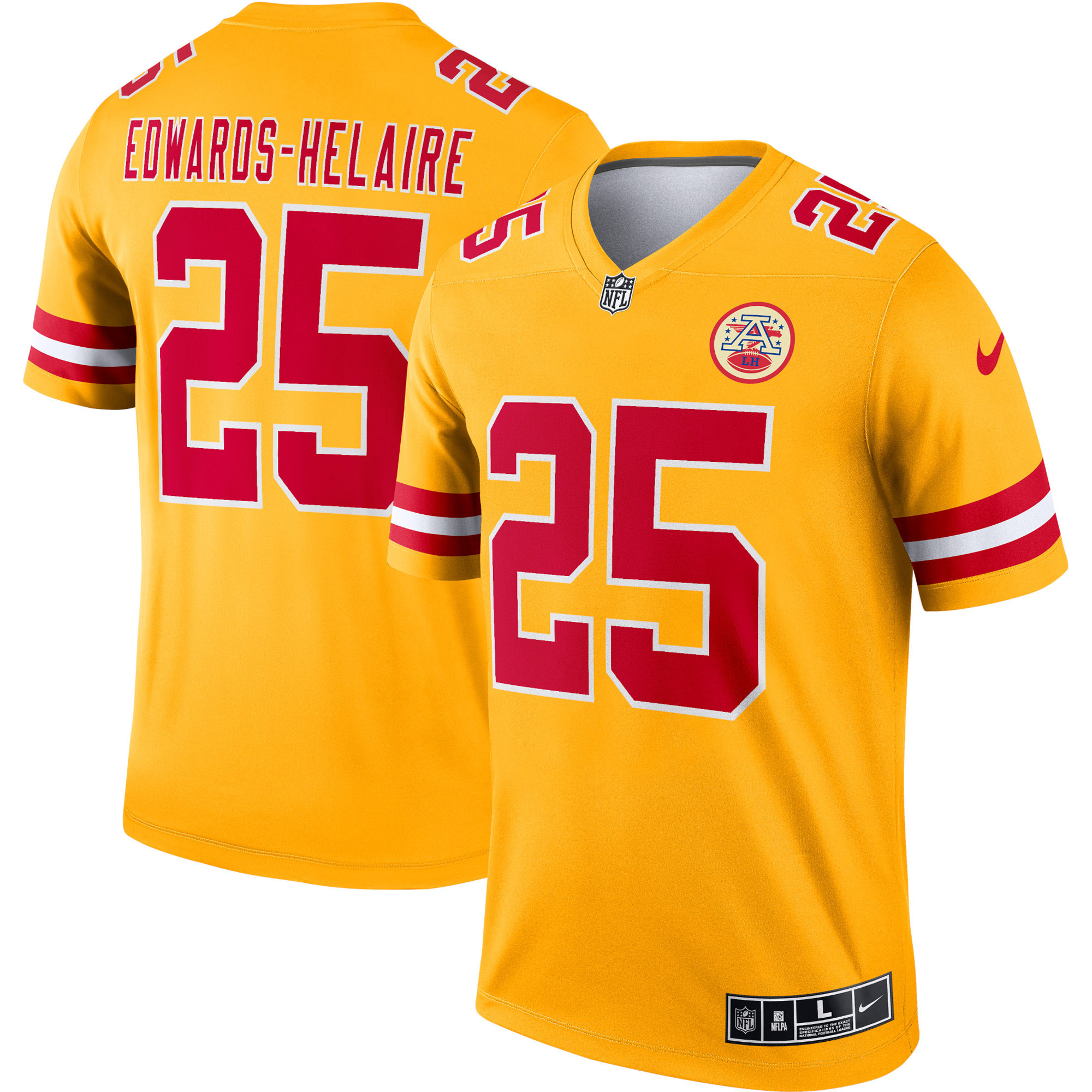 Clyde Edwards-helaire Kansas City Chiefs Inverted Legend Jersey – Gold NFL