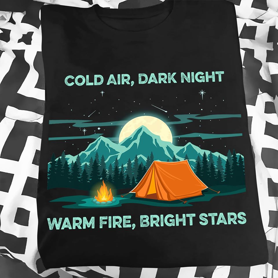 Cold Air Dark Night Warm Fire Bright Stars Standard Men T-Shirt