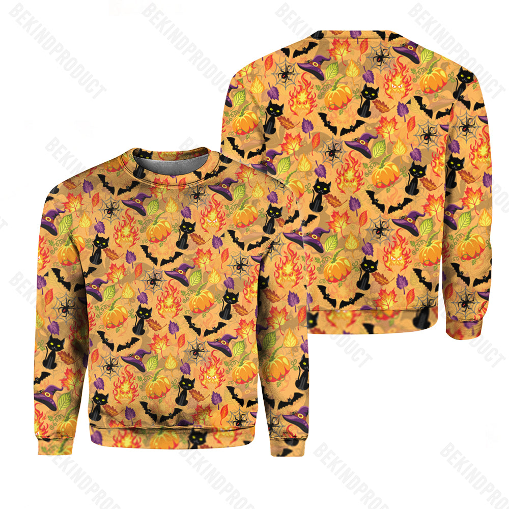 Halloween Queen Cat Crewneck Sweatshirt All Over Print Sweatshirt For Women Sweatshirt For Men Swn1231