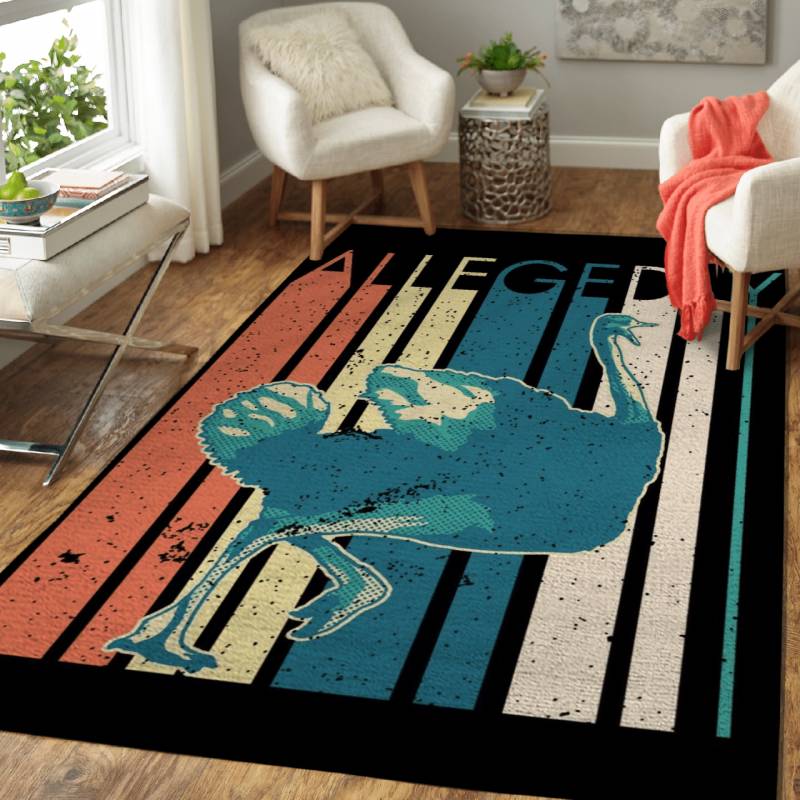 Allegedly Ostrich – Funny Animals Area Rug Carpet